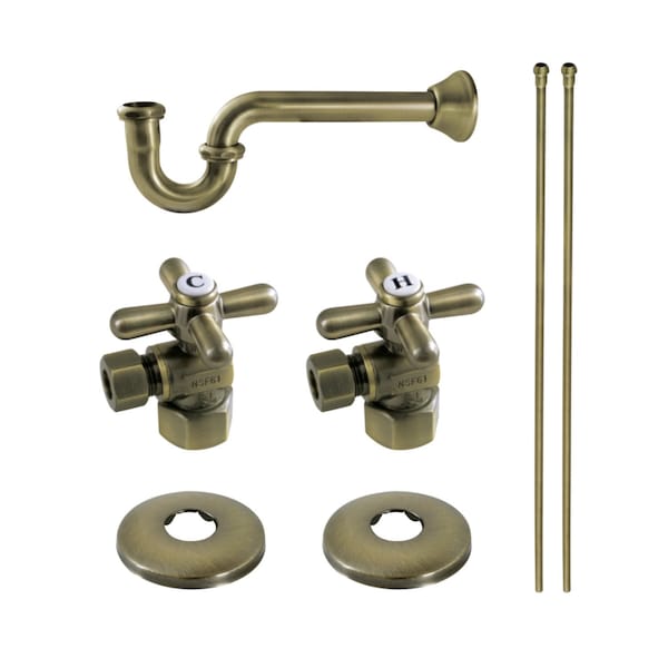 KPK103P Trimscape Plumbing Supply Kit Combo, Antique Brass